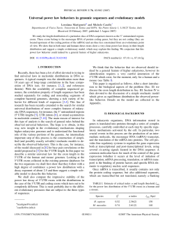 Universal power law behaviors in genomic sequences