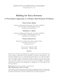 Bidding for Envy-freeness - HMC Math