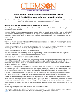 Football Parking Policies 2017