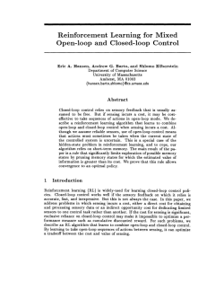 Reinforcement Learning for Mixed Open-loop and Closed