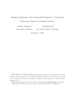 Ranking Alternative Non-Combinable Prospects: A