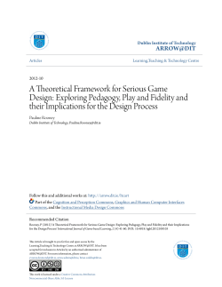 A Theoretical Framework for Serious Game Design