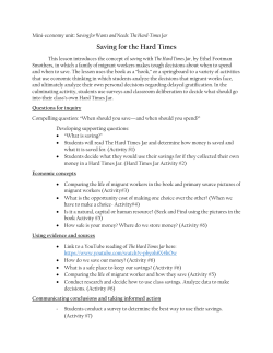 Saving for the Hard Times - Mini