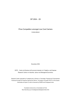 05 Price Competition amongst Low Cost Carriers
