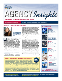 For Agents of Fidelity National Title Group