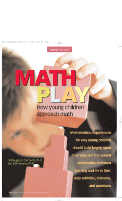 How young children approach math
