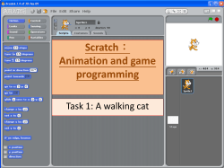 2. Let the Cat walk around.