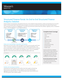 Structured Finance Portal: An End to End Structured Finance