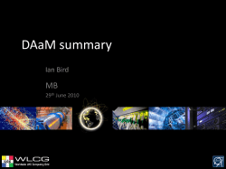 DAaM summary - CERN Indico