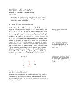 First-Price Sealed-Bid Auctions