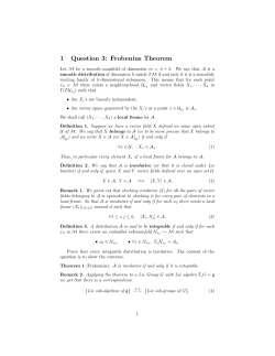Frobenius Theorem