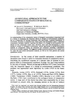 An isoclinal approach to the comparative statics of biological