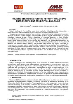 holistic strategies for the retrofit to achieve energy