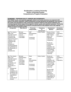 1_DNP Program Evaluation Table_Self Study