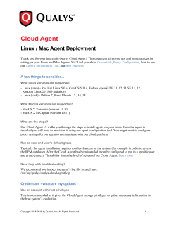 Qualys(R) Cloud Agent