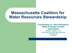 Massachusetts Coalition for Water Resources Stewardship