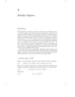 Sobolev Spaces