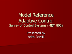 Model Reference Adaptive Control Survey of Control Systems (MEM