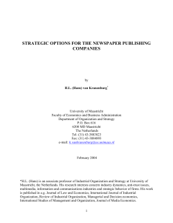 strategic options for the newspaper publishing companies