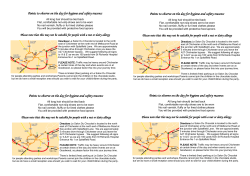 Points to observe on the day for hygiene and safety reasons: Points