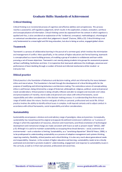 Critical Thinking standards