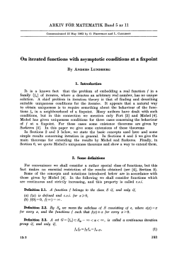 On iterated functions with asymptotic conditions at a