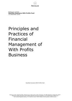 Principles and Practices of Financial Management of With Profits