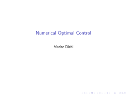 Numerical Optimal Control