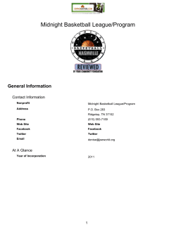 Midnight Basketball League/Program