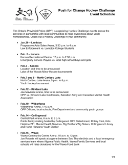 Push for Change Hockey Challenge Event Schedule