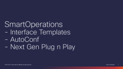 SmartOperations - Interface Templates - AutoConf