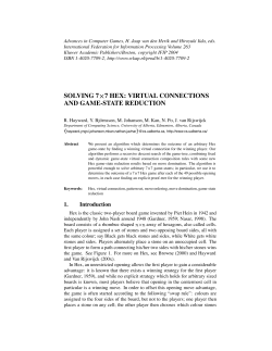 solving 7 7 hex: virtual connections and game