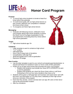 Honor Cord Program