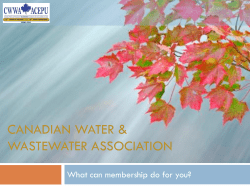 power point file - Canadian Water and Wastewater Association