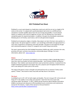 2017 Pickleball Fact Sheet