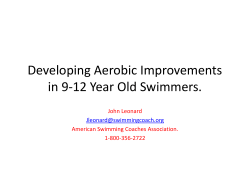 Developing Aerobic Improvements in 9-12 Year