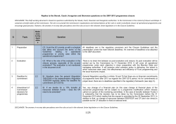 DISCLAIMER: The answers in no way take precedence