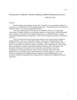 The heuristics literature offers a novel way of viewing addiction