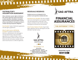 distributor`s assumption agreement residuals reserves - sag