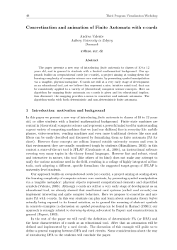 Concretization and animation of Finite Automata with c