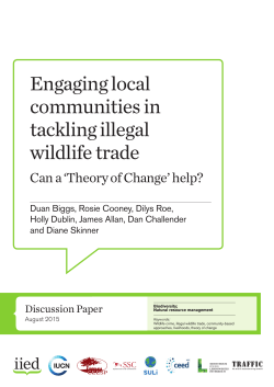 Engaging local communities in tackling illegal wildlife trade