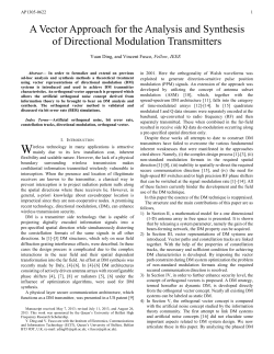 A vector approach for the analysis and synthesis of directional