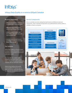 Infosys Data Quality as-a-service (DQaaS) Solution