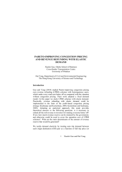 pareto-improving congestion pricing and revenue refunding with