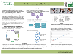 Machine Learning and I Spy Accuracy Rodney Nielsen