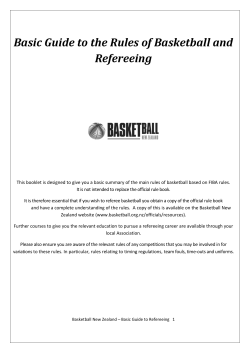 Basic Guide to the Rules of Basketball and Refereeing