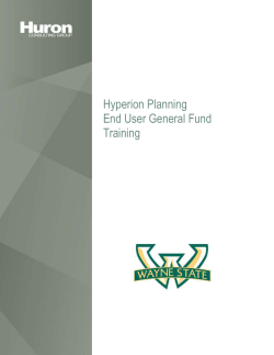 Hyperion Planning Power User - Office of University Budget
