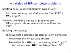 A catalog of NP-complete problems
