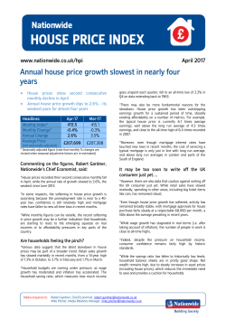 Annual house price growth slowest in nearly four years
