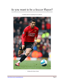 So you want to be a Soccer Player?